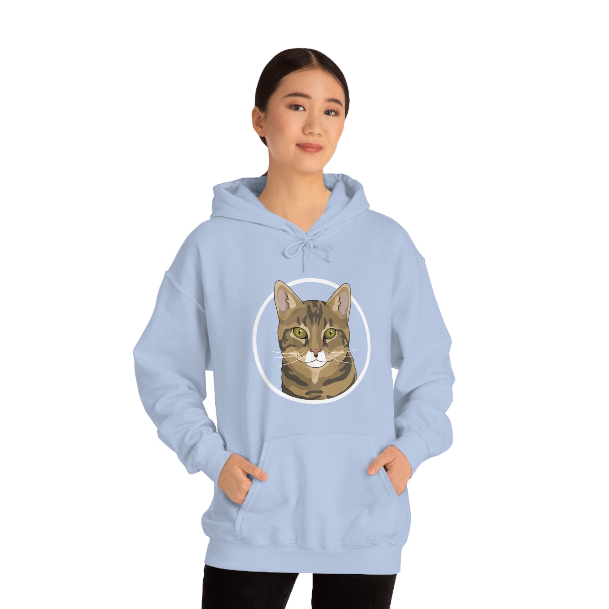 DSH Tabby Circle | Hooded Sweatshirt - Detezi Designs-14280657923795283631