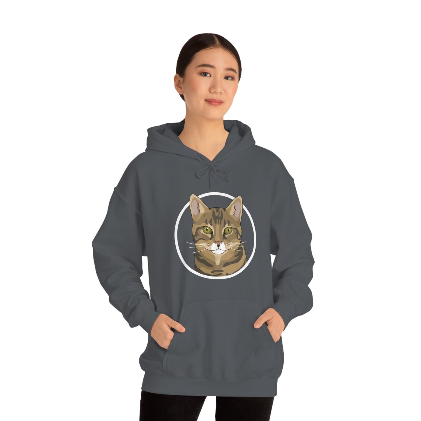 DSH Tabby Circle | Hooded Sweatshirt - Detezi Designs-14280657923795283631