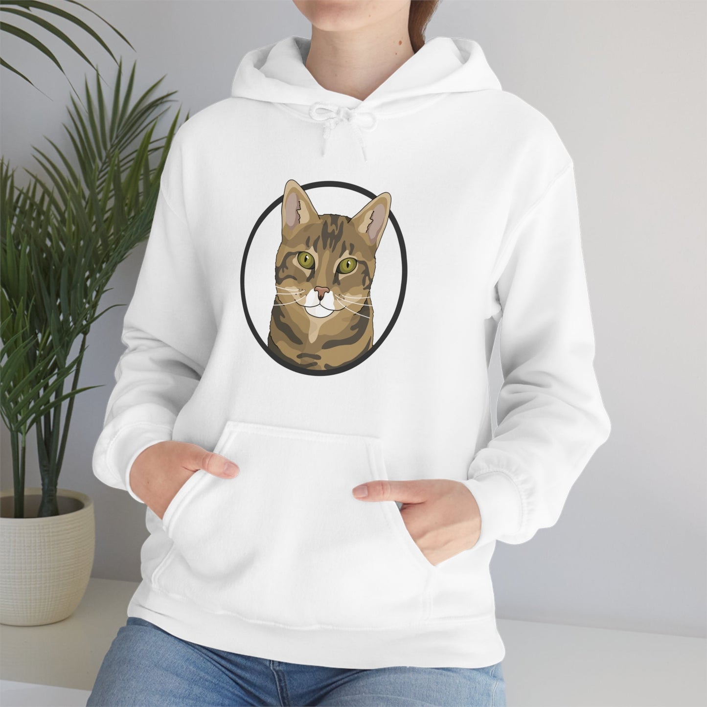 DSH Tabby Circle | Hooded Sweatshirt - Detezi Designs-14280657923795283631