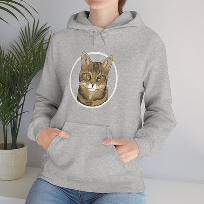 DSH Tabby Circle | Hooded Sweatshirt - Detezi Designs-14280657923795283631