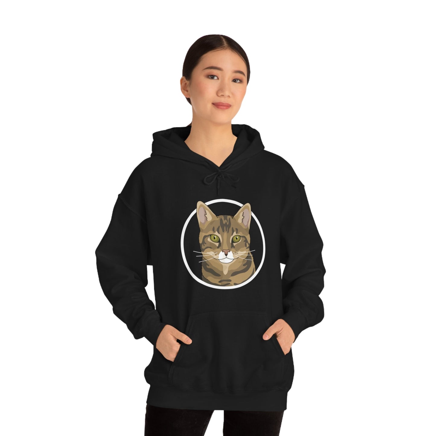 DSH Tabby Circle | Hooded Sweatshirt - Detezi Designs-14280657923795283631