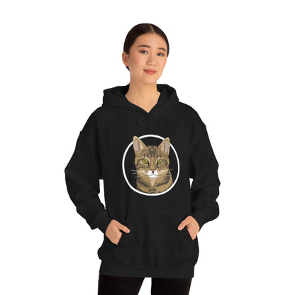 DSH Tabby Circle | Hooded Sweatshirt - Detezi Designs-14280657923795283631