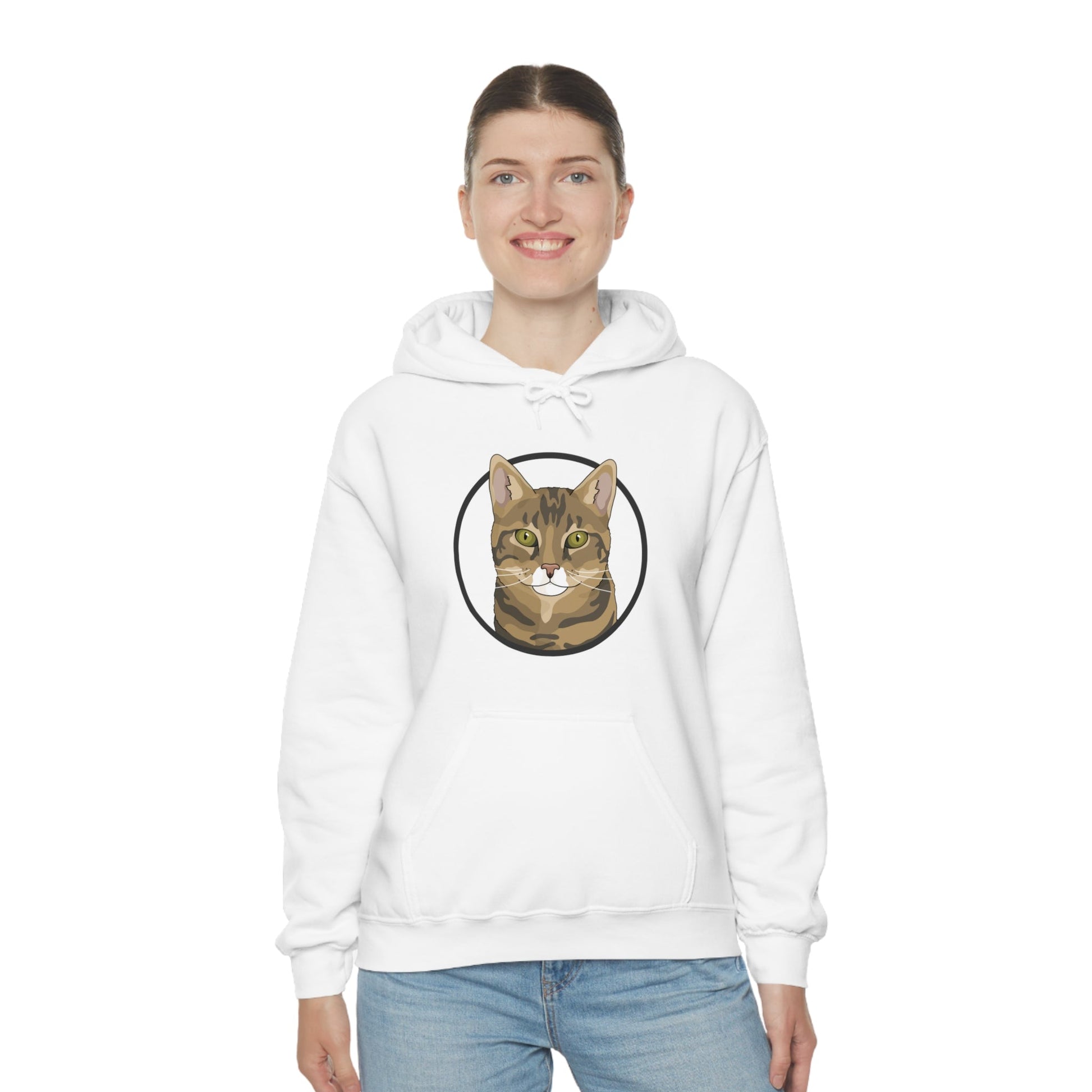 DSH Tabby Circle | Hooded Sweatshirt - Detezi Designs-14280657923795283631