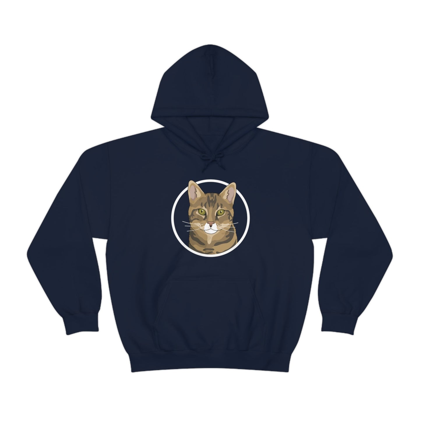 DSH Tabby Circle | Hooded Sweatshirt - Detezi Designs-20618398632352839071