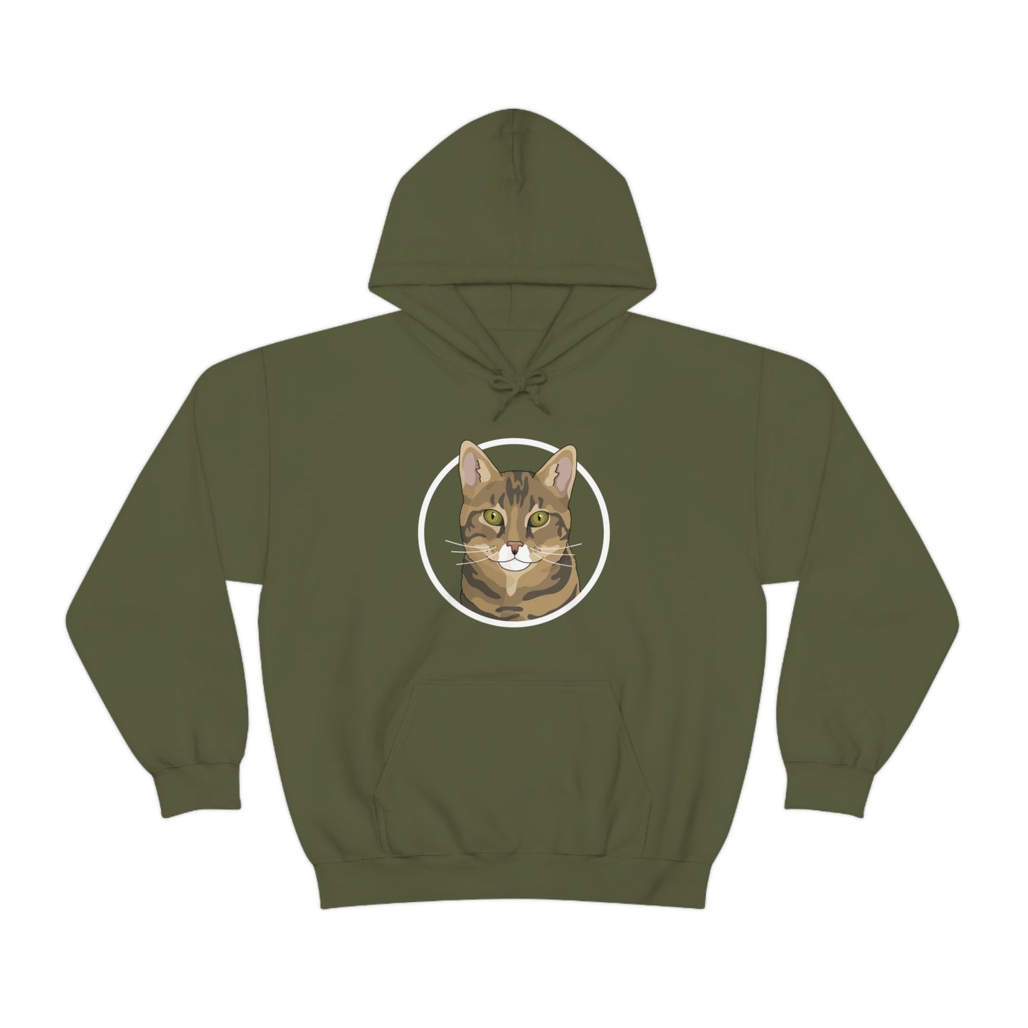 DSH Tabby Circle | Hooded Sweatshirt - Detezi Designs-27310735467597294501