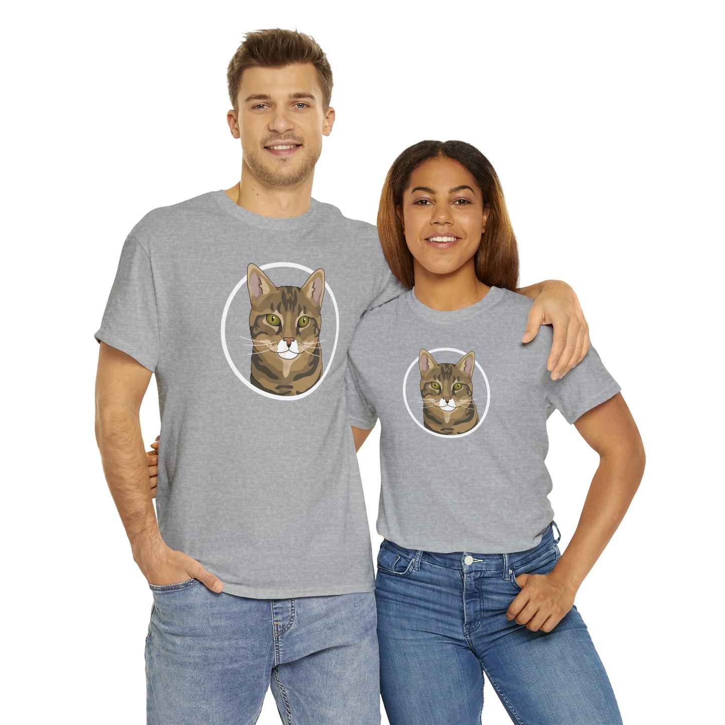 DSH Tabby Circle | T-shirt - Detezi Designs-12301861710681579802