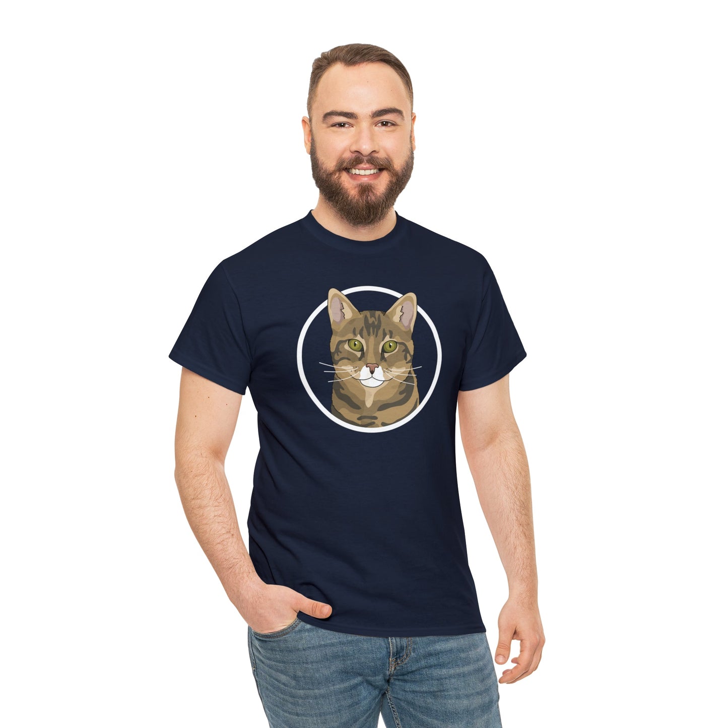 DSH Tabby Circle | T-shirt - Detezi Designs-12301861710681579802