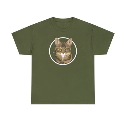 DSH Tabby Circle | T-shirt - Detezi Designs-29395440811188660265