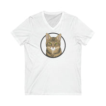 Load image into Gallery viewer, DSH Tabby Circle | Unisex V-Neck Tee - Detezi Designs-24280756830108342462
