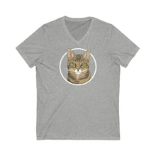 Load image into Gallery viewer, DSH Tabby Circle | Unisex V-Neck Tee - Detezi Designs-58675610156452807708
