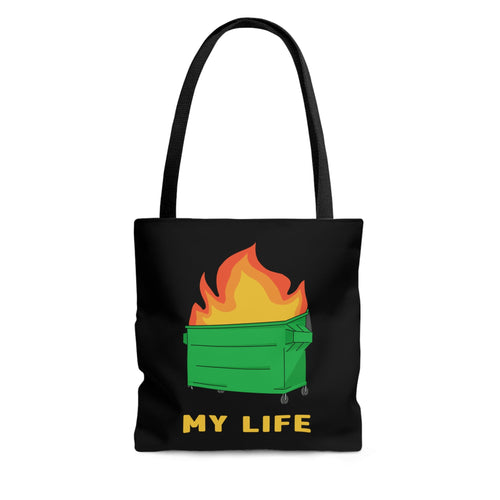 Dumpster Fire | Tote Bag - Detezi Designs-13459023672009515316