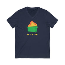Load image into Gallery viewer, Dumpster Fire | Unisex V-Neck Tee - Detezi Designs-47822700366745328450
