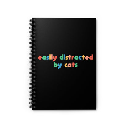 Easily Distracted by Cats | Notebook - Detezi Designs-17205654263738264149
