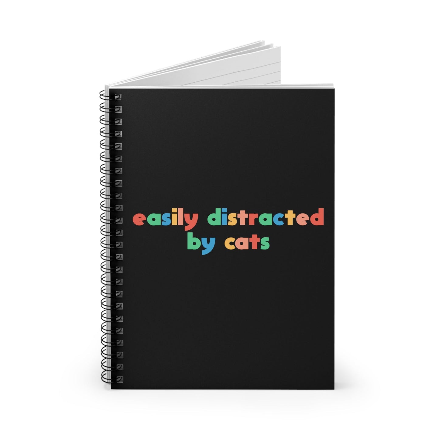 Easily Distracted by Cats | Notebook - Detezi Designs-17205654263738264149
