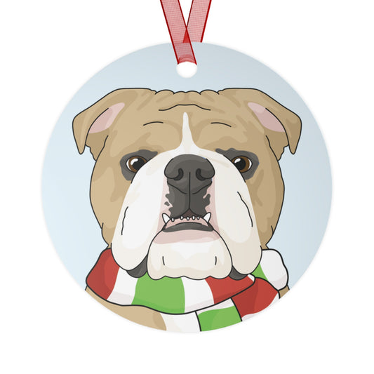 English Bulldog | 2023 Holiday Ornament - Detezi Designs-11173937541797624385