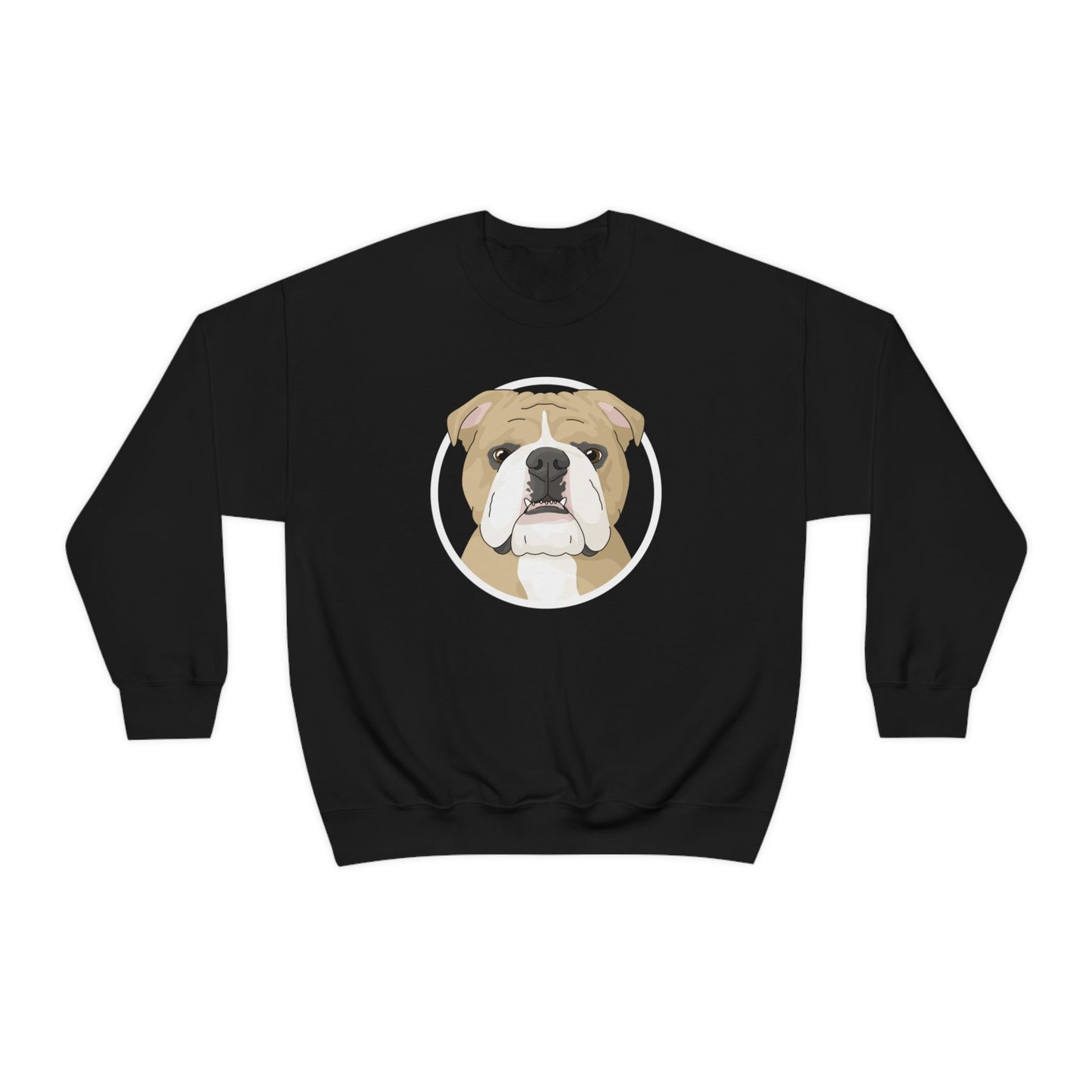 English Bulldog Circle | Crewneck Sweatshirt - Detezi Designs-21574404868785763320