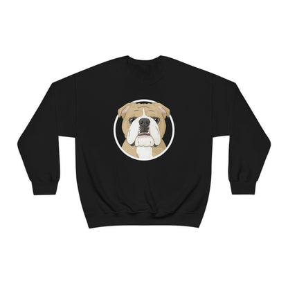 English Bulldog Circle | Crewneck Sweatshirt - Detezi Designs-21574404868785763320