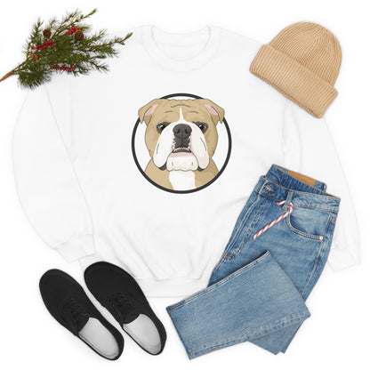 English Bulldog Circle | Crewneck Sweatshirt - Detezi Designs-27179186050487953661