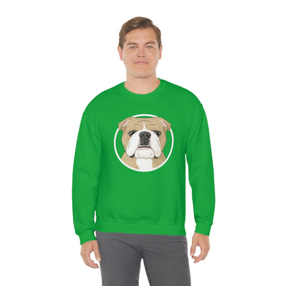 English Bulldog Circle | Crewneck Sweatshirt - Detezi Designs-27179186050487953661