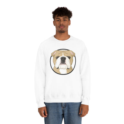 English Bulldog Circle | Crewneck Sweatshirt - Detezi Designs-27179186050487953661