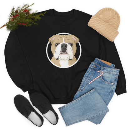 English Bulldog Circle | Crewneck Sweatshirt - Detezi Designs-27179186050487953661