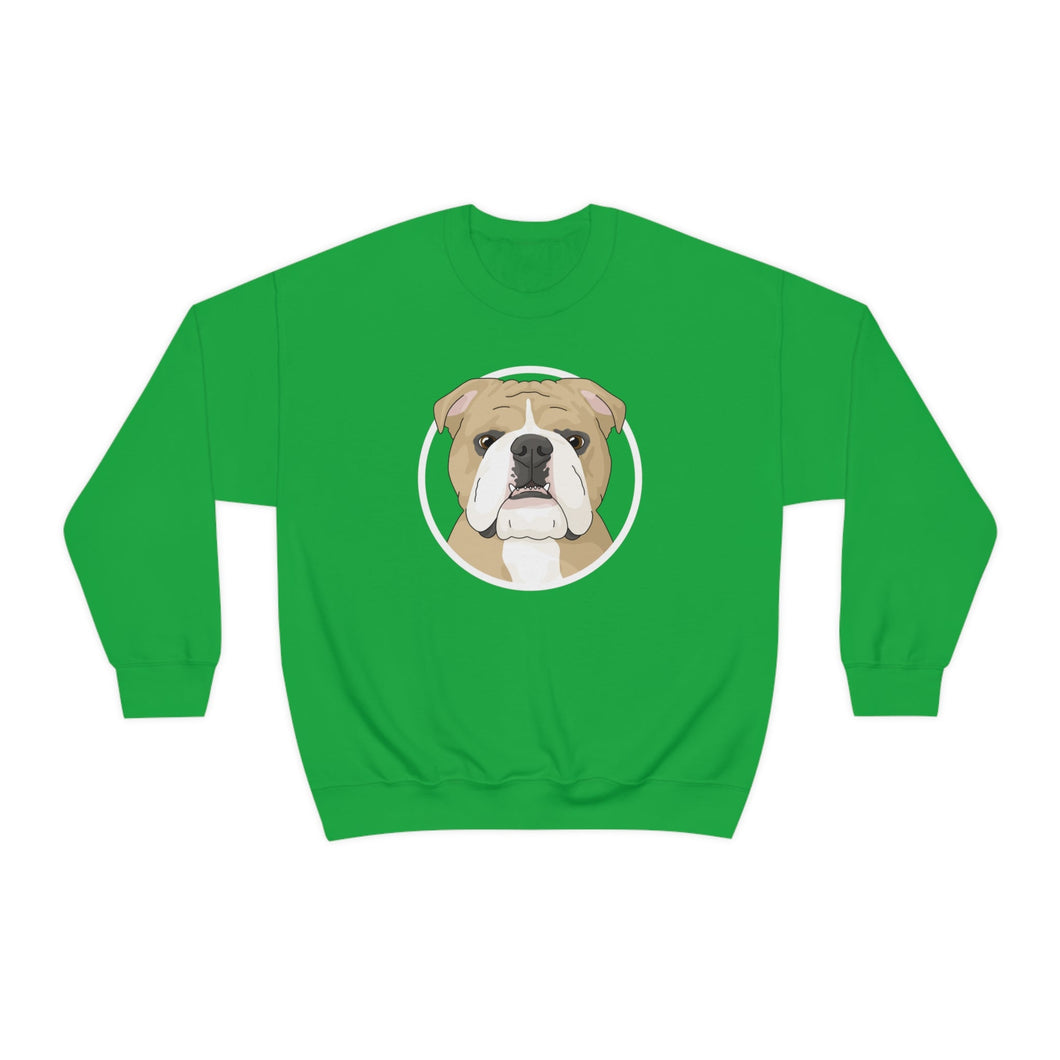English Bulldog Circle | Crewneck Sweatshirt - Detezi Designs-45261607225572131445