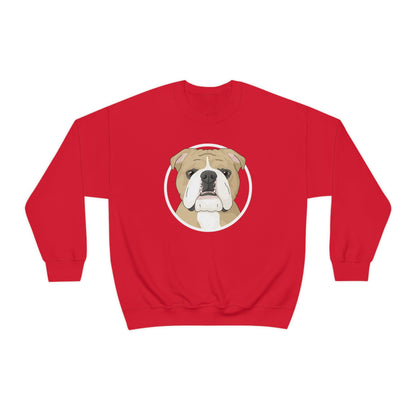 English Bulldog Circle | Crewneck Sweatshirt - Detezi Designs-92284908736991950306