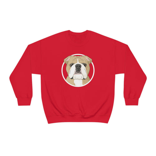 English Bulldog Circle | Crewneck Sweatshirt - Detezi Designs-92284908736991950306