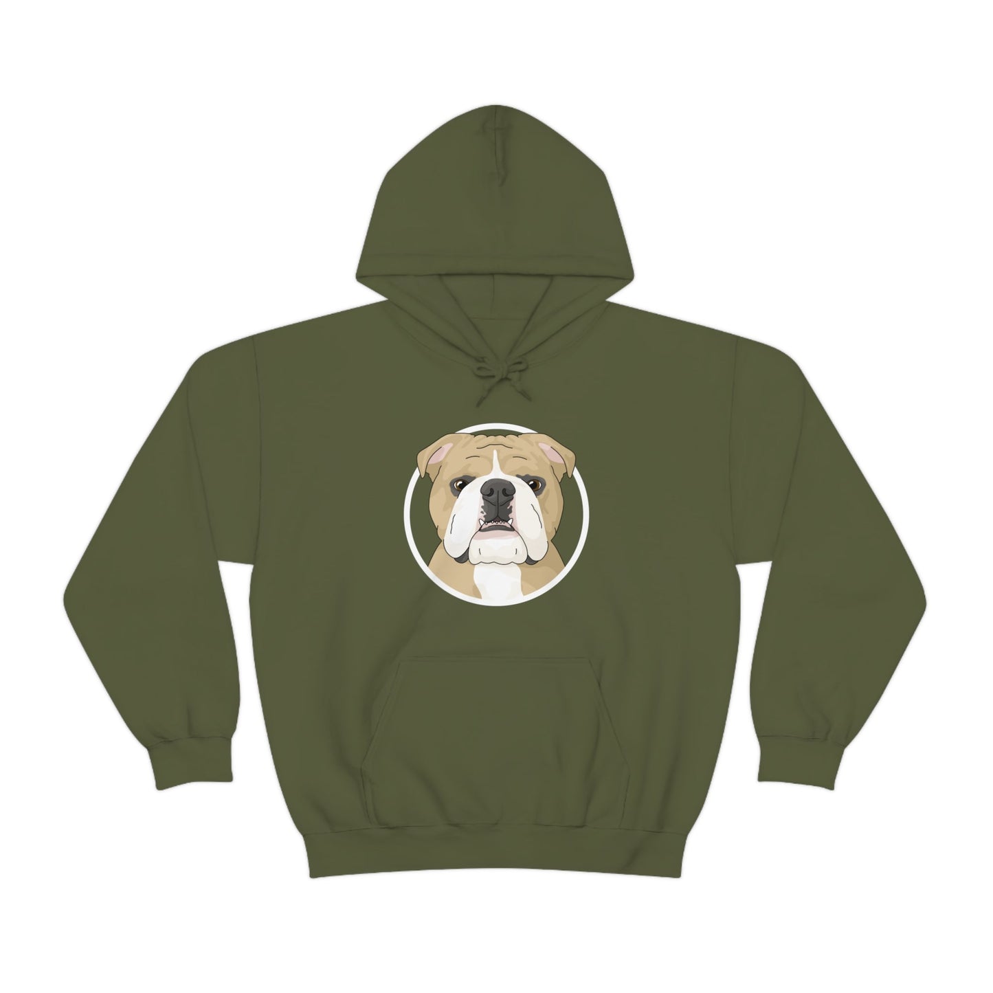 English Bulldog Circle | Hooded Sweatshirt - Detezi Designs-27758270486498254359