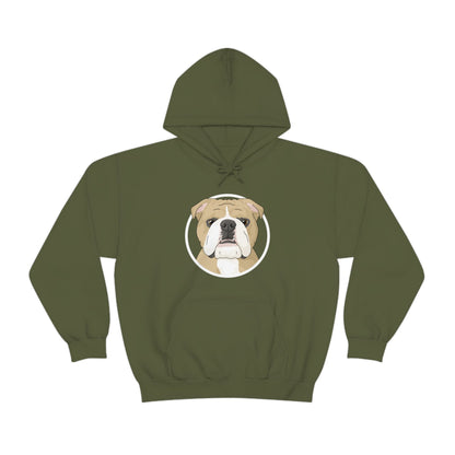 English Bulldog Circle | Hooded Sweatshirt - Detezi Designs-27758270486498254359