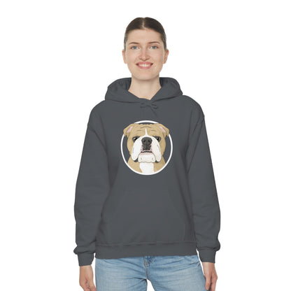 English Bulldog Circle | Hooded Sweatshirt - Detezi Designs-29498496612075991147