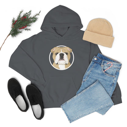 English Bulldog Circle | Hooded Sweatshirt - Detezi Designs-29498496612075991147