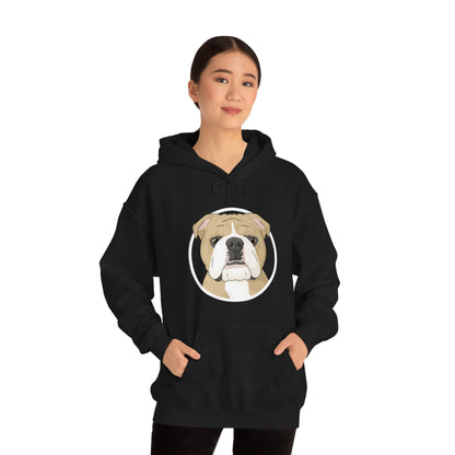 English Bulldog Circle | Hooded Sweatshirt - Detezi Designs-29498496612075991147