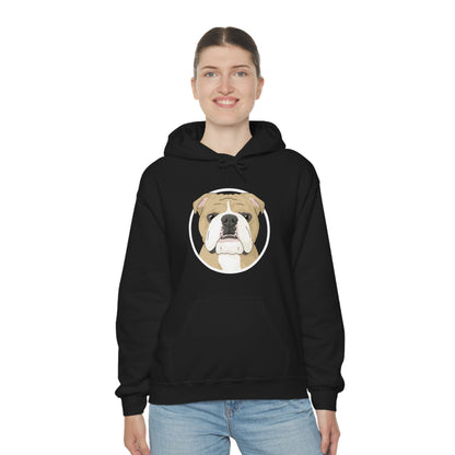 English Bulldog Circle | Hooded Sweatshirt - Detezi Designs-29498496612075991147