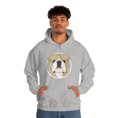 English Bulldog Circle | Hooded Sweatshirt - Detezi Designs-29498496612075991147