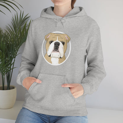 English Bulldog Circle | Hooded Sweatshirt - Detezi Designs-29498496612075991147