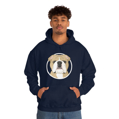 English Bulldog Circle | Hooded Sweatshirt - Detezi Designs-29498496612075991147