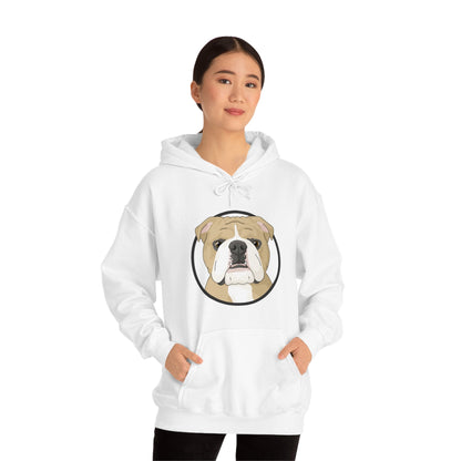 English Bulldog Circle | Hooded Sweatshirt - Detezi Designs-29498496612075991147