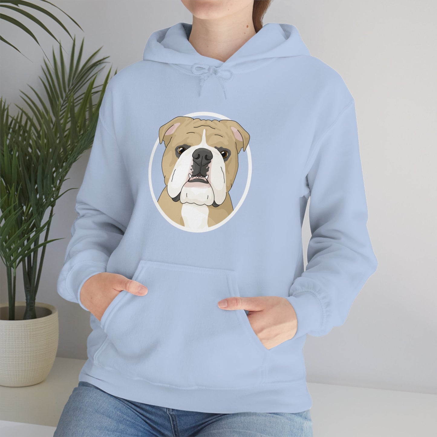 English Bulldog Circle | Hooded Sweatshirt - Detezi Designs-29498496612075991147