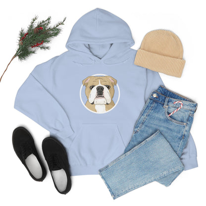 English Bulldog Circle | Hooded Sweatshirt - Detezi Designs-29498496612075991147