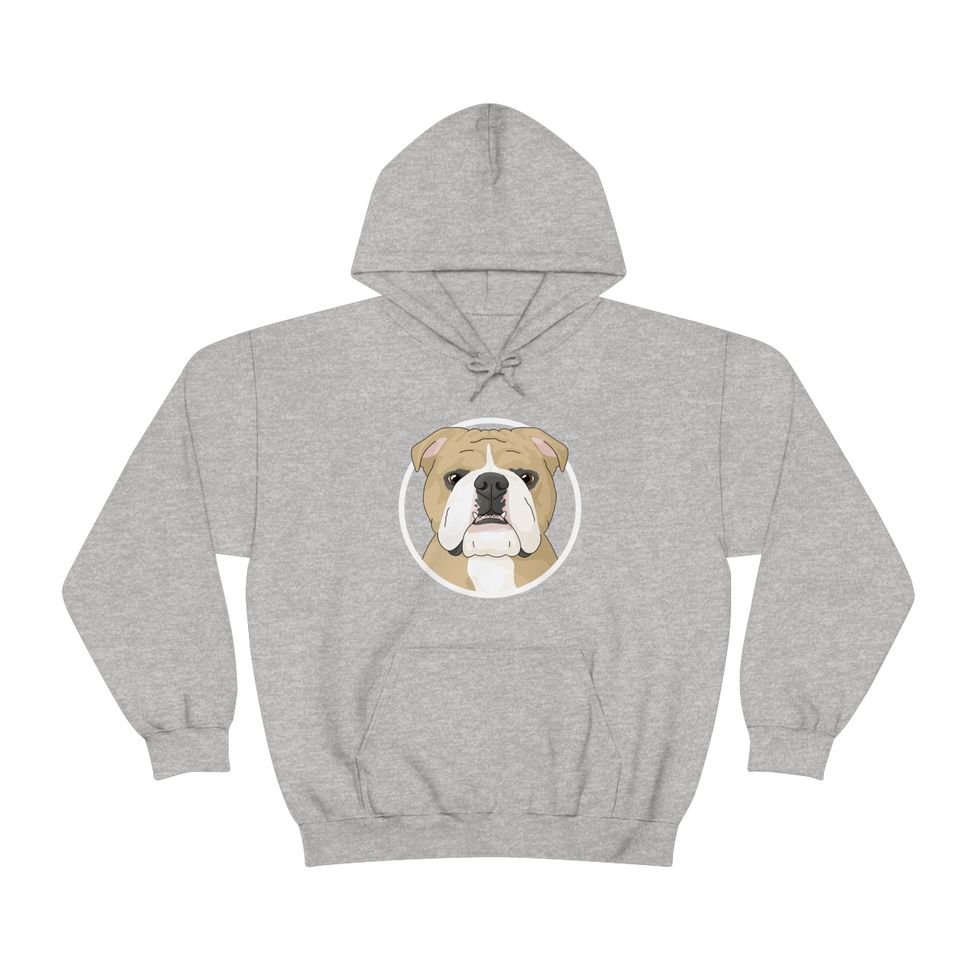 English Bulldog Circle | Hooded Sweatshirt - Detezi Designs-29498496612075991147