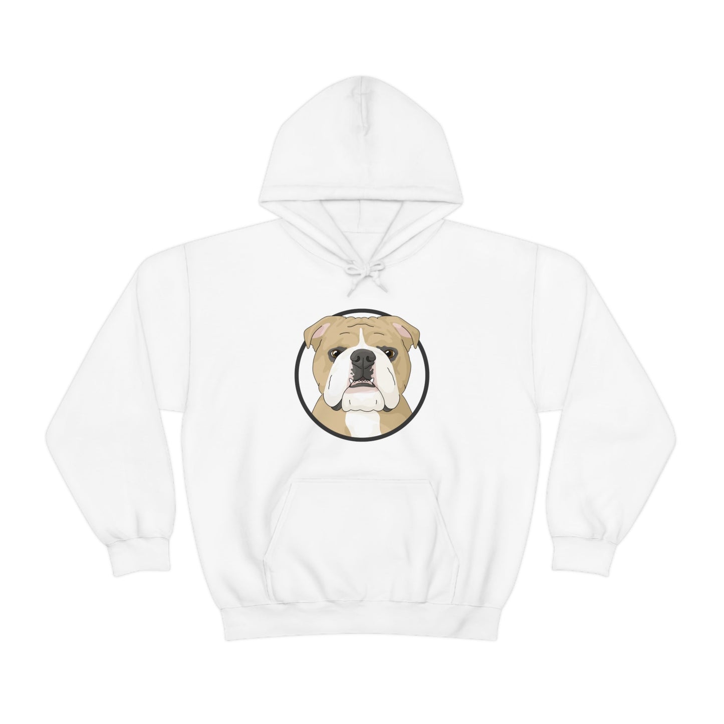 English Bulldog Circle | Hooded Sweatshirt - Detezi Designs-33149416442448224945