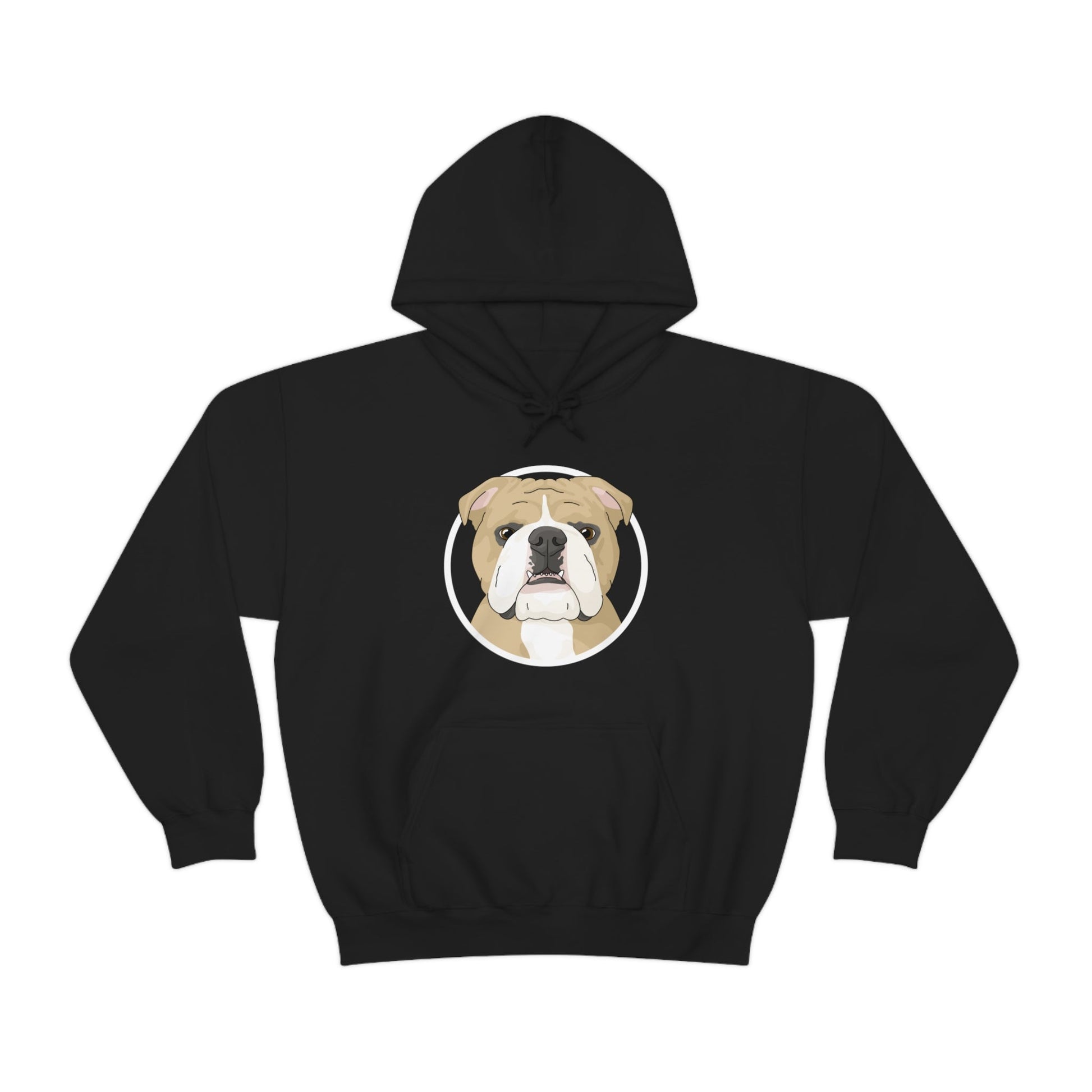 English Bulldog Circle | Hooded Sweatshirt - Detezi Designs-33887749933677922146