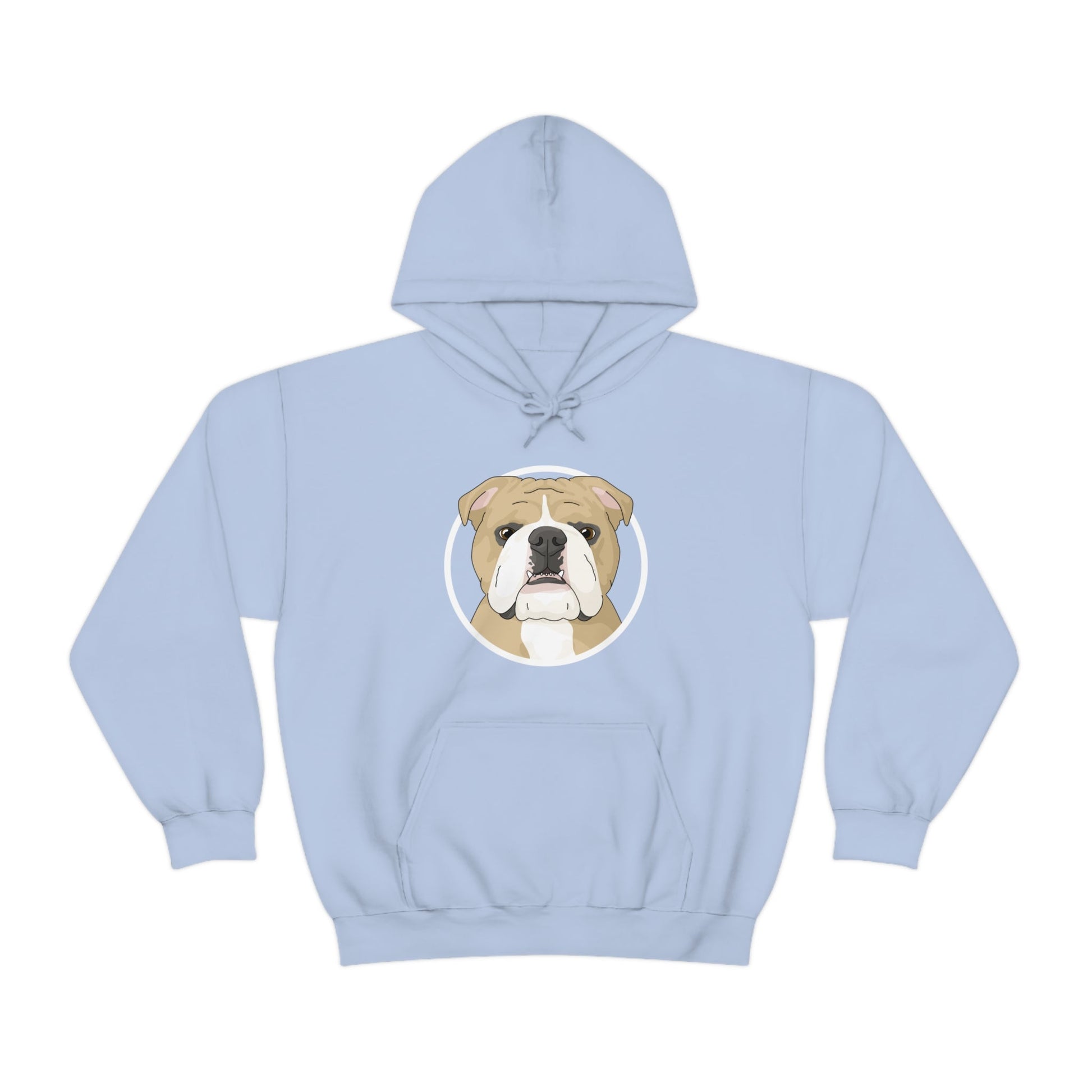 English Bulldog Circle | Hooded Sweatshirt - Detezi Designs-79908862437206743249