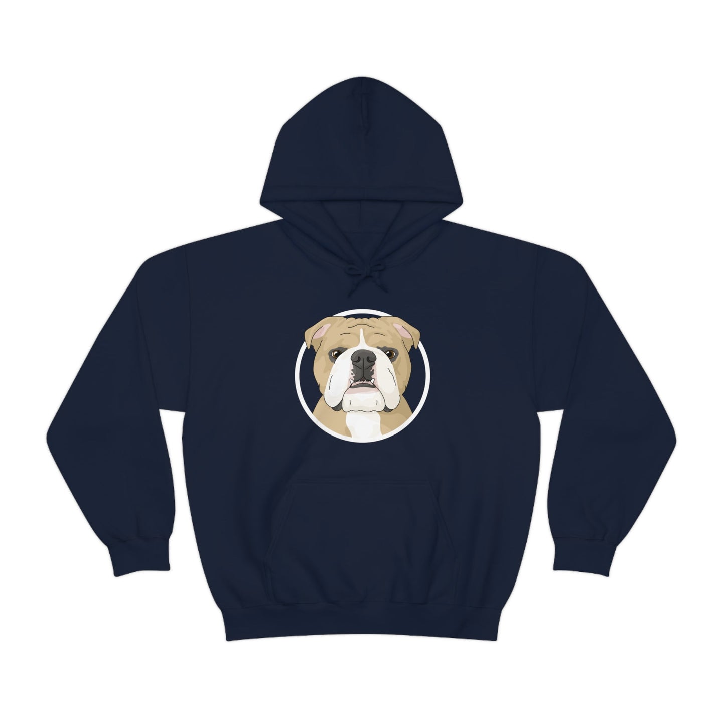 English Bulldog Circle | Hooded Sweatshirt - Detezi Designs-95164963181074172655