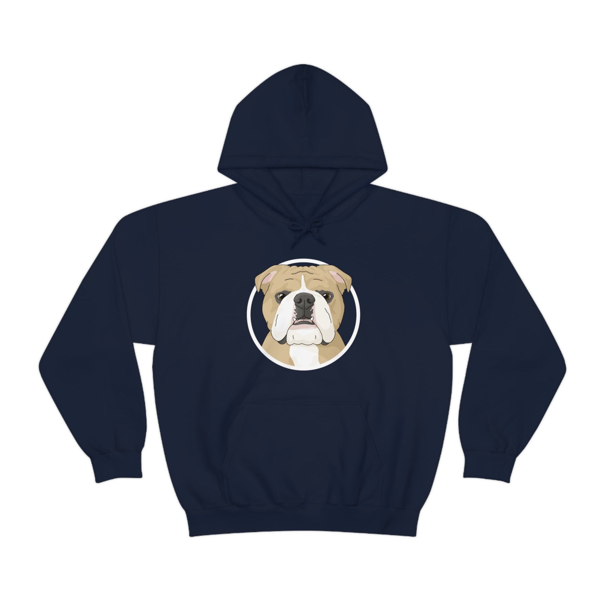 English Bulldog Circle | Hooded Sweatshirt - Detezi Designs-95164963181074172655