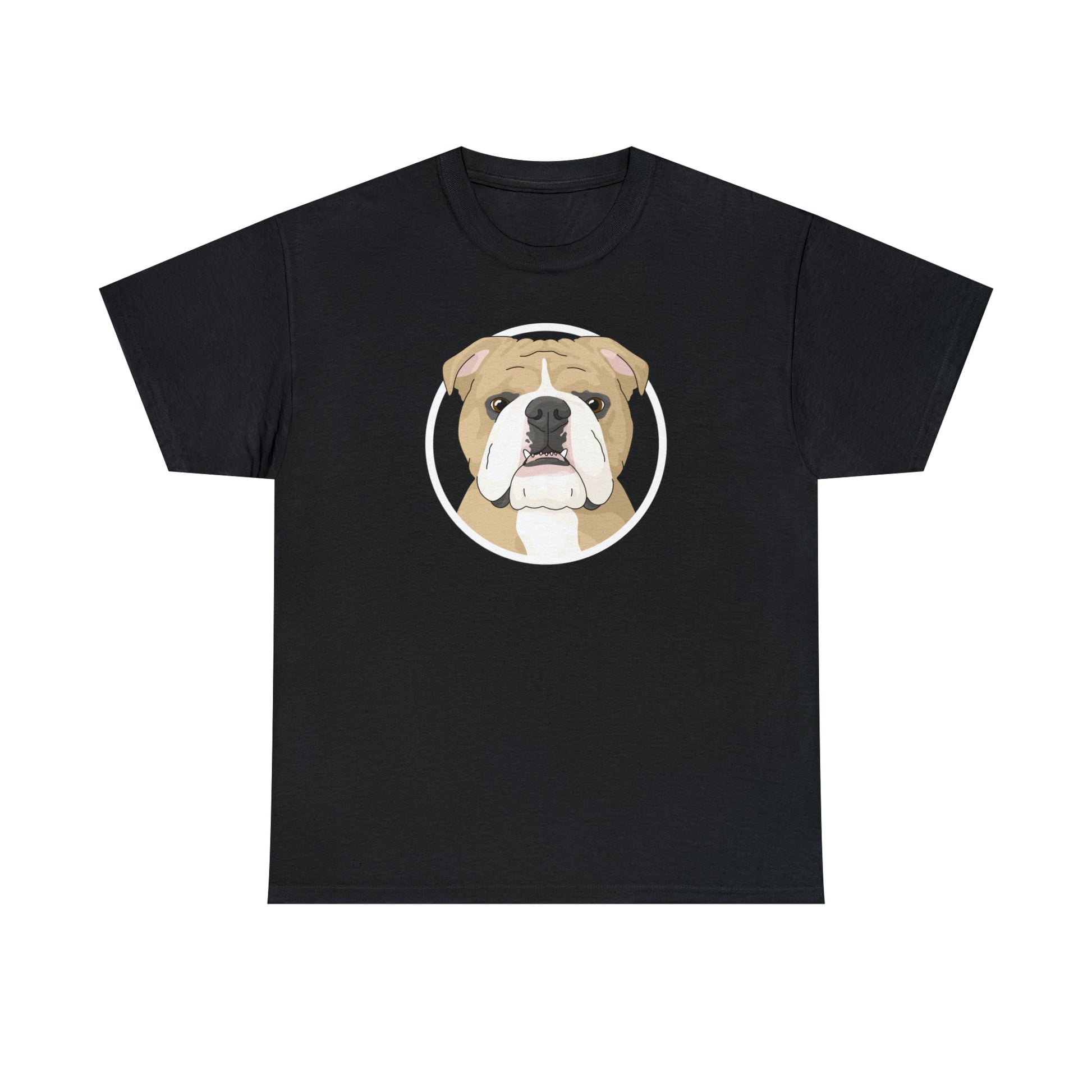 English Bulldog Circle | T-shirt - Detezi Designs-11699390213753391878