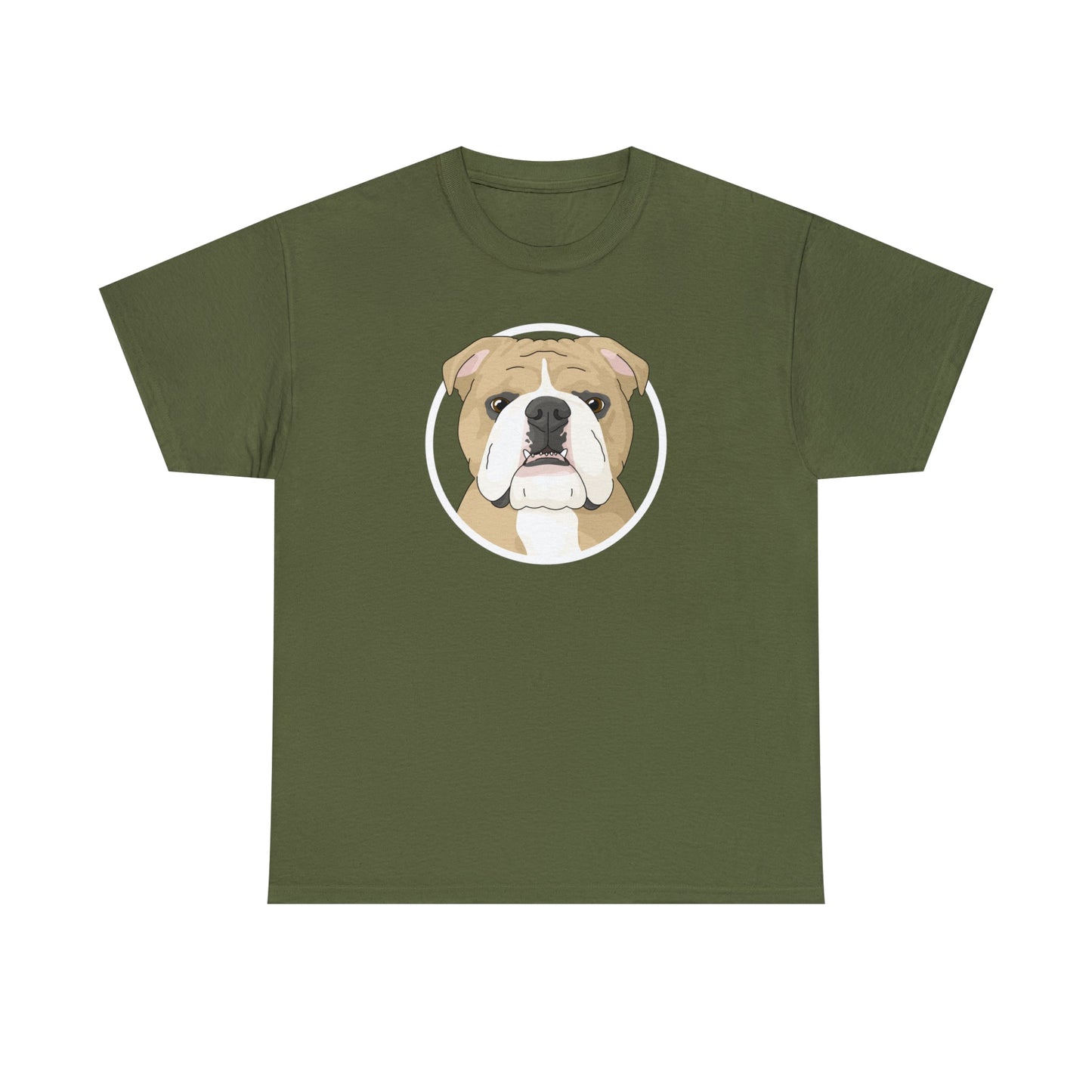 English Bulldog Circle | T-shirt - Detezi Designs-11763028565067656545