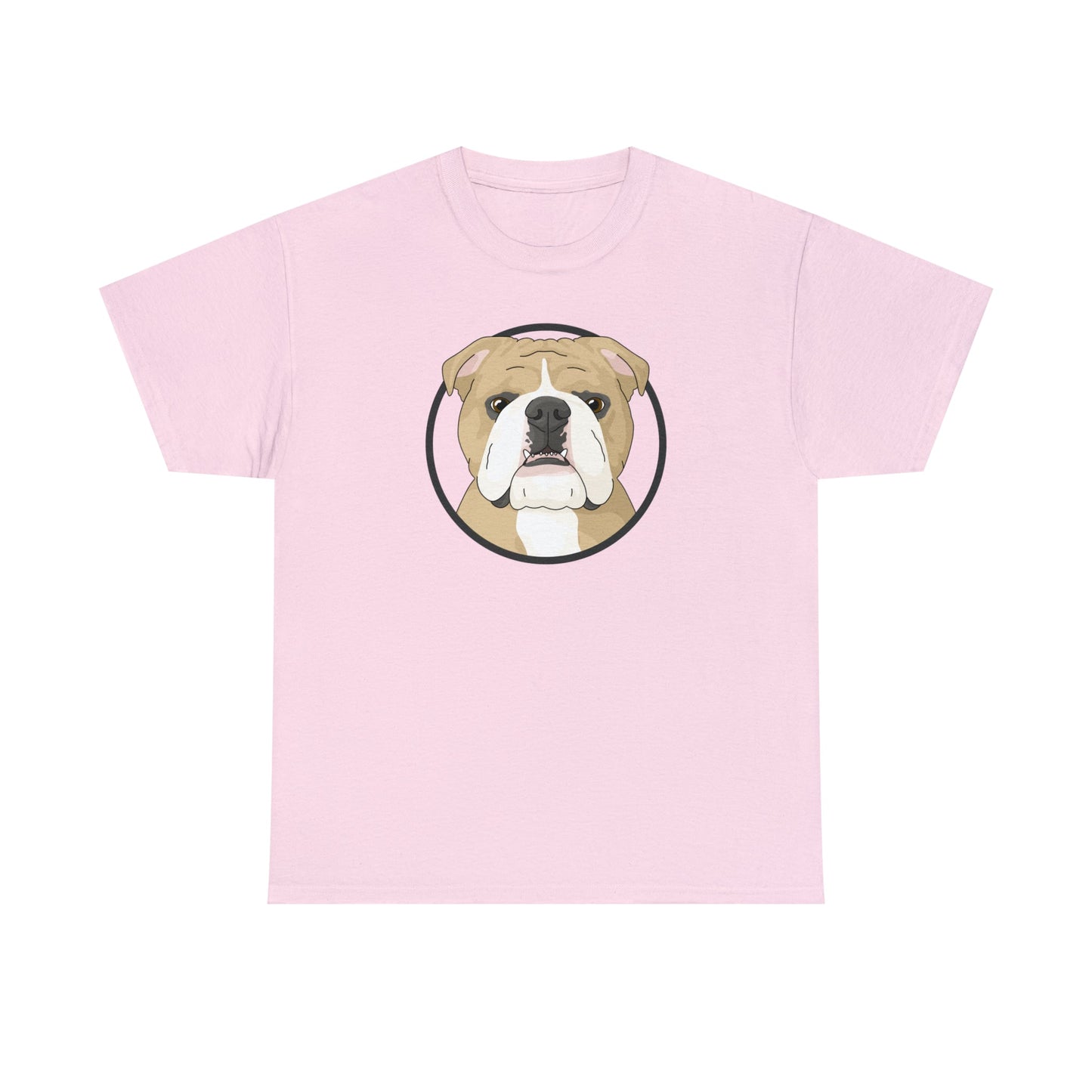 English Bulldog Circle | T-shirt - Detezi Designs-19176383130500595255