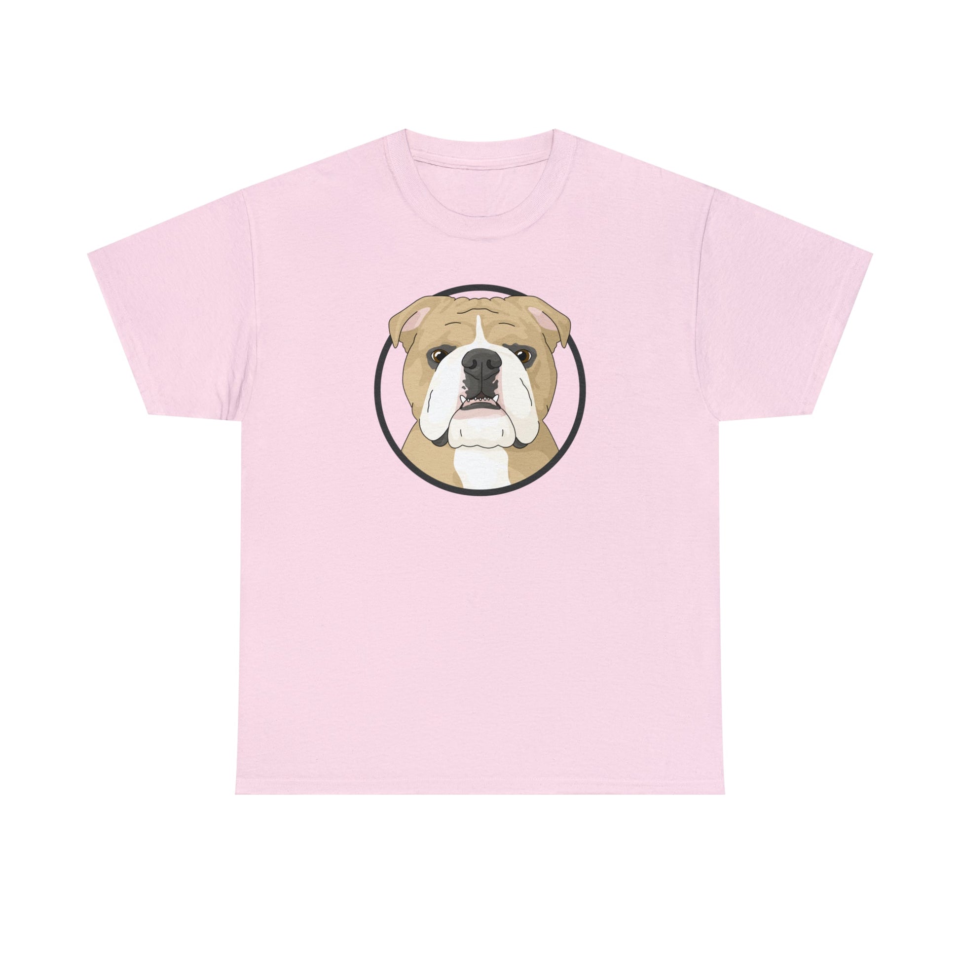 English Bulldog Circle | T-shirt - Detezi Designs-19176383130500595255